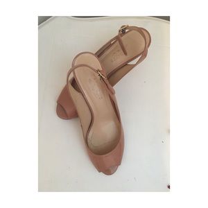 Talbots Leather Sole Blush Tan Slingback Pump